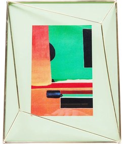 Κορνίζα Art Pastel Πράσινη Μέταλλο-Γυαλί 10x15cm 18x44684x23εκ - Χρυσό