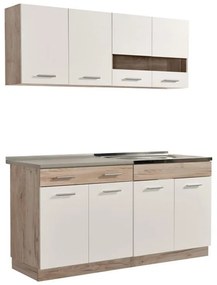 Kitchen Composition Dalila 160 Grey Oak - White 160*51.5*206.5 cm