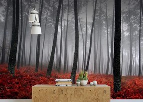 Ταπετσαρία τοίχου ετοίμων διαστάσεων κόκκινο δάσος 02089Q 150cm x 200cm