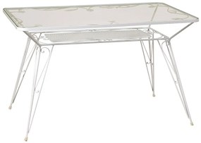 Τραπέζι Παραλ/μο Μασίφ 3770 140x70x73cm Beige-White