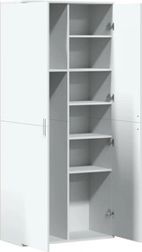 vidaXL Ντουλάπι Λευκό 80x35x180 εκ. από Επεξεργασμένο Ξύλο