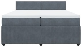 ΚΡΕΒΑΤΙ BOXSPRING ΜΕ ΣΤΡΩΜΑ ΣΚΟΥΡΟ ΓΚΡΙ 200X200 ΕΚ. ΒΕΛΟΥΔΙΝΟ 3287825