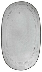 Πιατέλα Σερβιρίσματος Οβάλ 07.188963A 37x21cm Grey Ceramic