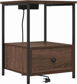 vidaXL Κομοδίνο Καφέ δρυς 42 x 41 x 56 εκ. Επεξεργασμένο ξύλο