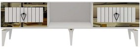 Έπιπλο Τηλεόρασης Linda 475OLV2907 150x29,6x44,6cm White-Gold