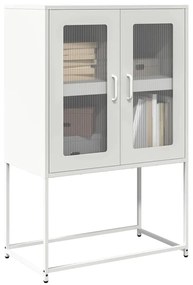 vidaXL Highboard Λευκό 68x39x107 cm Ατσάλι