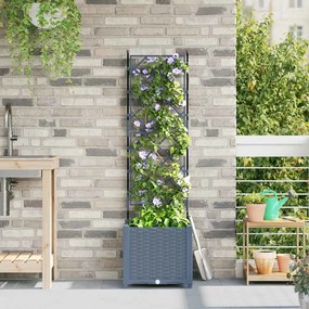 vidaXL Κηποτινάκι με Τρέλα Ανοιχτό γκρι 40 x 40 x 143 εκ. PP