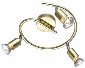 Σποτ Τρίφωτο Aca Trinity MC634PB3G Gold/Chrome