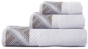 Πετσέτες Μπάνιου (Σετ 3τμχ) Sb Home Rock 550gsm Λευκό
