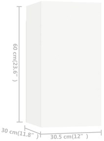 vidaXL Έπιπλα Τηλεόρασης Σετ 6 Τεμαχίων Λευκό από Επεξ. Ξύλο