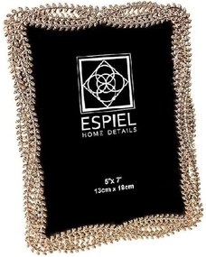 Κορνίζα FAM759 10Χ15cm Gold Espiel Μέταλλο,Αλουμίνιο