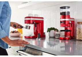 Ηλεκτρικός μύλος καφέ Artisan KitchenAid 5KCG8433ECA, 150W, 340 g, 70 βαθμοί λείανσης, Αυτόματη απενεργοποίηση, Apple Candy Red