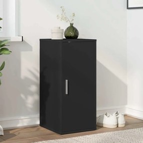 vidaXL Παπουτσοθήκη Μαύρη 32 x 35 x 70 εκ. από Επεξ. Ξύλο