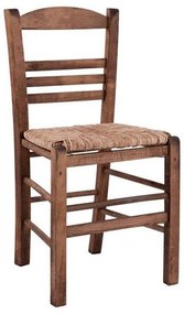 Καρέκλα Επιλοχία Με Ψάθα 40,5x43x88 HM10369.01 Wallnut Wood, Mat