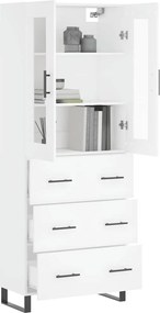 vidaXL Ντουλάπι Λευκό 69,5x34x180 εκ. από Επεξεργασμένο Ξύλο