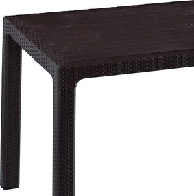 Τραπέζι Explore pakoworld με UV protection PP καφέ 150x90x73.5εκ