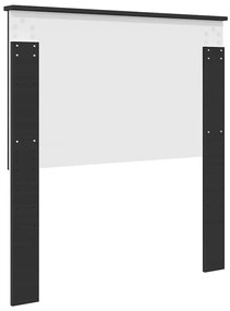 vidaXL Κεφαλάρι με κεφαλάρι Μαύρη Οξυά 90 cm Επεξεργασμένο ξύλο