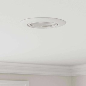 vidaXL Σποτ 12 pcs Λευκό 9 x 9 x 2.5 εκ. Μέταλλο