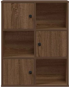 vidaXL Βιβλιοθήκη Καφέ Δρυς 60x24x76,5 εκ. από Επεξεργασμένο Ξύλο