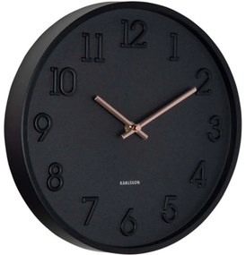 Ρολόι Τοίχου Calma KA6041BK 30cm Matt Black Karlsson Πολυπροπυλένιο