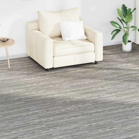 vidaXL Πλάκες Δαπέδου 18 pcs Σκούρο Γκρι 2,51 m² PVC