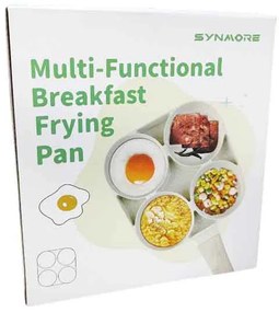 Synamore Τηγάνι Με 4 Θέσεις 17x17cm - Multi-Functional Breakfast Frying Pan