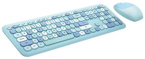 Wireless keyboard + mouse set MOFII 666 2.4G (Blue)