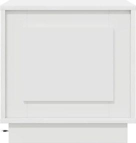 vidaXL Κομοδίνο Λευκό 44 x 34,5 x 45 εκ Επεξεργασμένο ξύλο