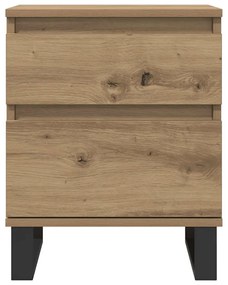 vidaXL Κομοδίνα 2 τεμ. τεχνίτης Δρυς 40 x 35 x 50 εκ. από Επεξεργ Ξύλο