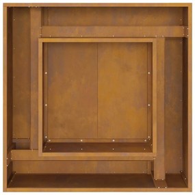 vidaXL Φωτιά Καφέ 80 x 80 x 40 cm Ατσάλι σκληρυθέν στον αέρα