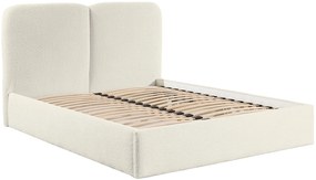 Επενδυμένο κρεβάτι Heaven-Silver Gray-180 x 200