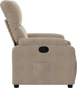 vidaXL Πολυθρόνα Ανακλινόμενη Taupe Ύφασμα Μικροϊνών