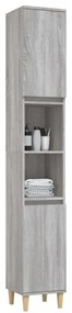 vidaXL Ντουλάπι Μπάνιου Γκρι Sonoma 30x30x190 εκ. Επεξεργασμένο Ξύλο