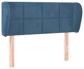 Κεφαλάρι με Πτερύγια Σκούρο Μπλε 83x23x78/88 εκ. Βελούδινο 3117178