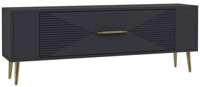 Έπιπλο Τηλεόρασης Retrol 475OLV2953 120x26,4x48,2cm Anthracite-Gold