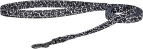Dogness walking set leash 1,5m+harness for dog (black and white)