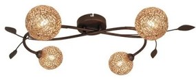 Πλαφονιέρα Sissy 4/φωτο χρυσό ματ Viokef-4192800-Χρυσό 4192800