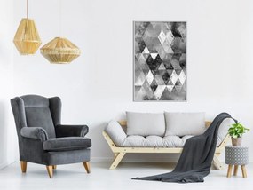 Αφίσα - Abstract Diamonds - 40x60 - Μαύρο - Με πασπαρτού