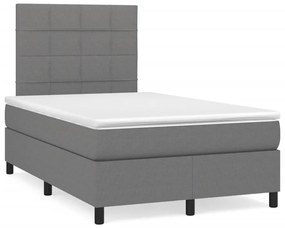 ΚΡΕΒΑΤΙ BOXSPRING ΜΕ ΣΤΡΩΜΑ ΣΚΟΥΡΟ ΓΚΡΙ 120X190 ΕΚ ΥΦΑΣΜΑΤΙΝΟ 3269882