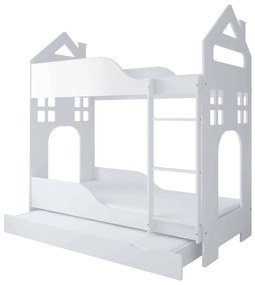 Παιδική Κουκέτα  με Συρτάρι  House II White  80x180cm  BC50020 BabyCute (Δώρο τα Στρώματα)