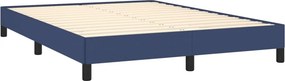 vidaXL Σκελετός Κρεβατιού Χωρίς Στρώμα Μπλε 140x200 εκ.Υφασμάτινο