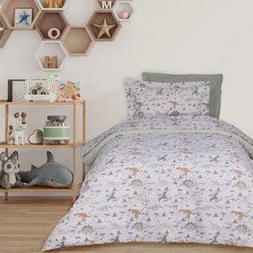 Σεντόνια Παιδικά 4937 (Σετ 3τμχ) Beige-Olive Das Home Μονό 170x260cm 100% Βαμβάκι