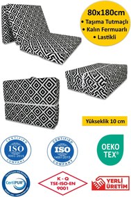 Αναδιπλούμενο στρώμα αφρού μαξιλάρι πυραμίδα 180x80x10 cm