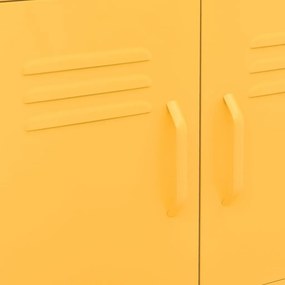vidaXL Ντουλάπι Αποθήκευσης Μουσταρδί 60 x 35 x 56 εκ. από Ατσάλι