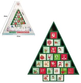 Ξύλινο χριστουγεννιάτικο διακοσμητικό ημερολόγιο - Christmas advent calendar