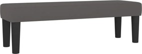vidaXL Κρεβάτι Boxspring με Στρώμα Γκρι 140x200εκ. από Συνθετικό Δέρμα