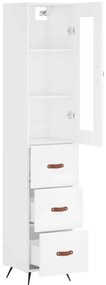 vidaXL Ντουλάπι Λευκό 34,5 x 34 x 180 εκ. από Επεξεργασμένο Ξύλο