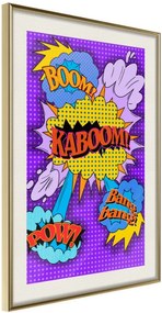 Αφίσα - Kaboom! Boom! Pow! - 30x45 - Χρυσό - Με πασπαρτού