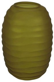 Βάζο Γυάλινο Ριγέ 013.783956 15x22,5cm Olive Glass