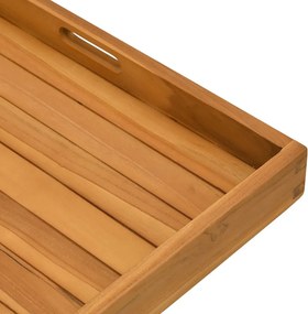 vidaXL Δίσκος Σερβιρίσματος 60 x 60 εκ. από Μασίφ Ξύλο Teak